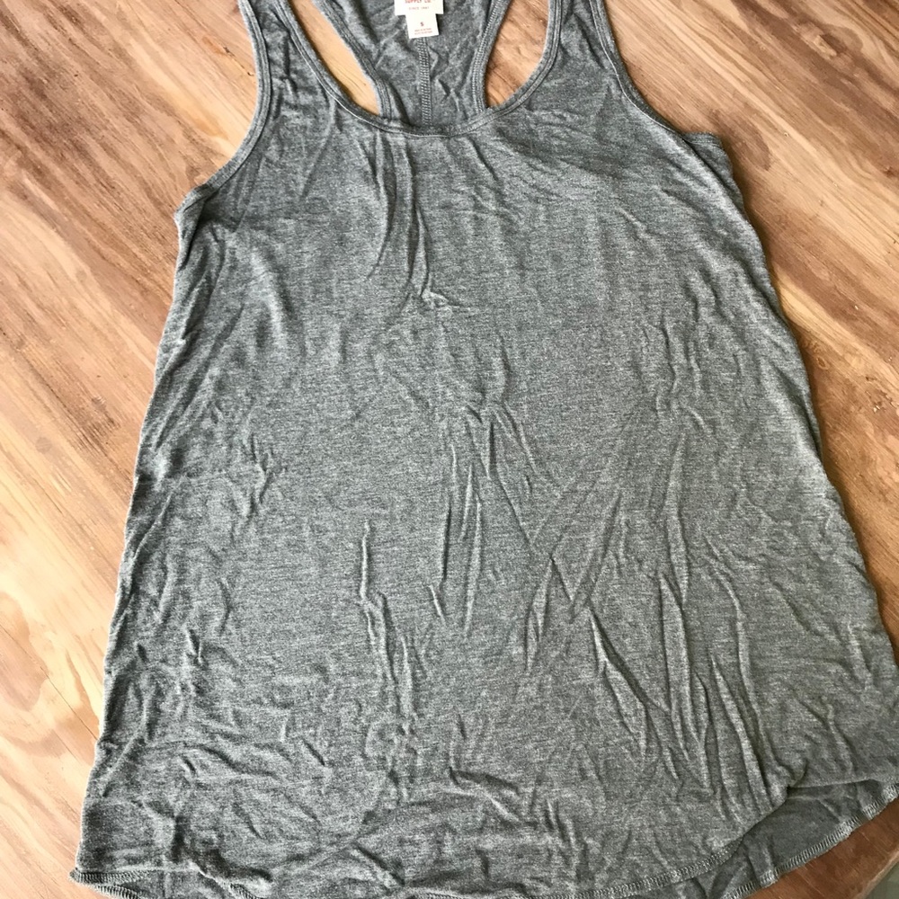Basic Grey Racerback Tank Top